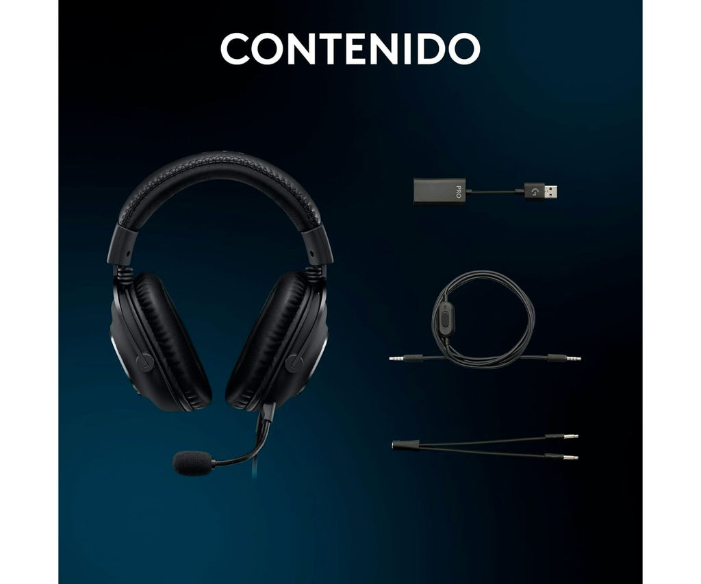 LOGITECH PRO X NEGRO / AURICULARES PARA JUEGOS 7.1 CON CABLE - detalle