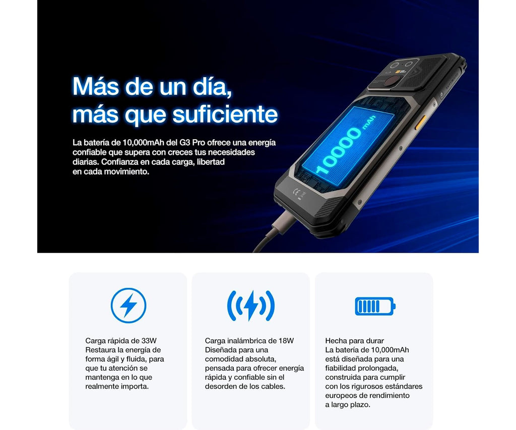 AGM G3 PRO BLACK / 12+512GB / TELÉFONO INTELIGENTE RESISTENTE CON CÁMARA TÉRMICA - detalle