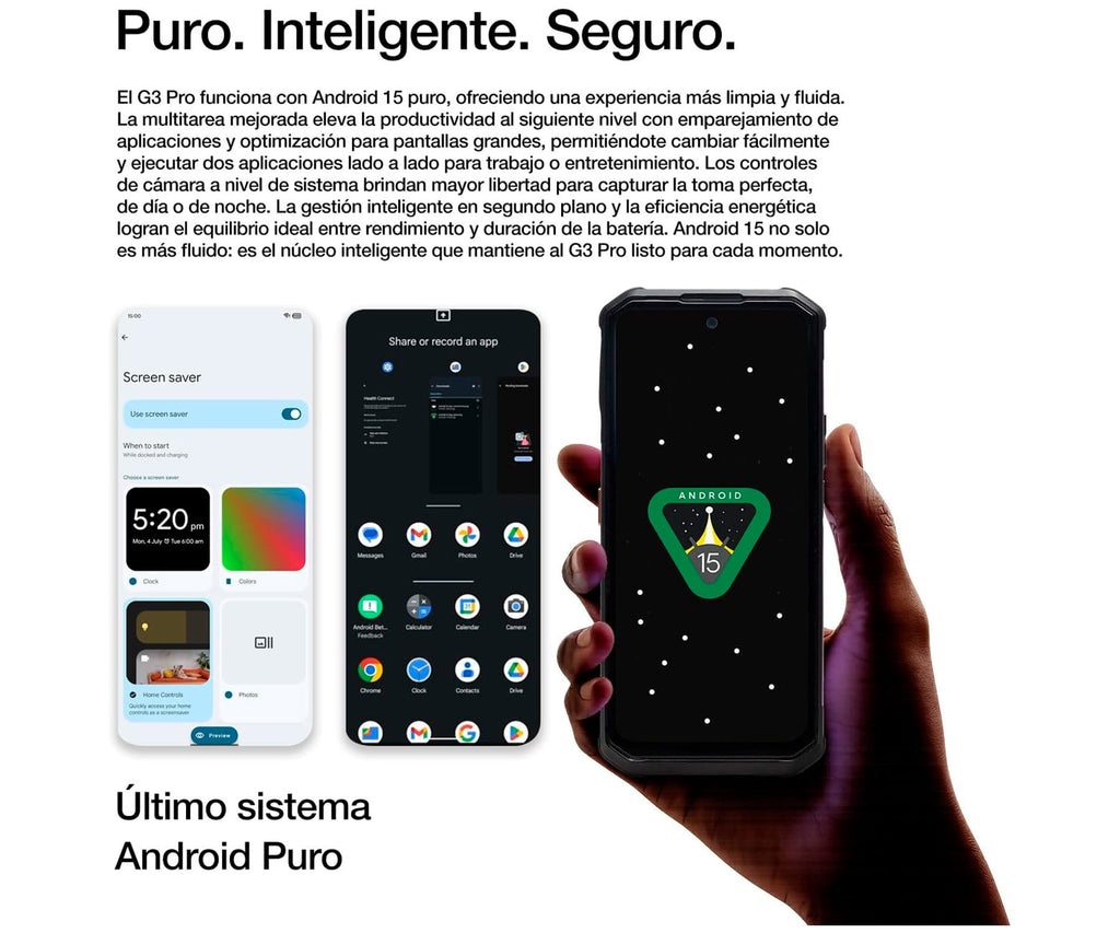AGM G3 PRO BLACK / 12+512GB / TELÉFONO INTELIGENTE RESISTENTE CON CÁMARA TÉRMICA - detalle