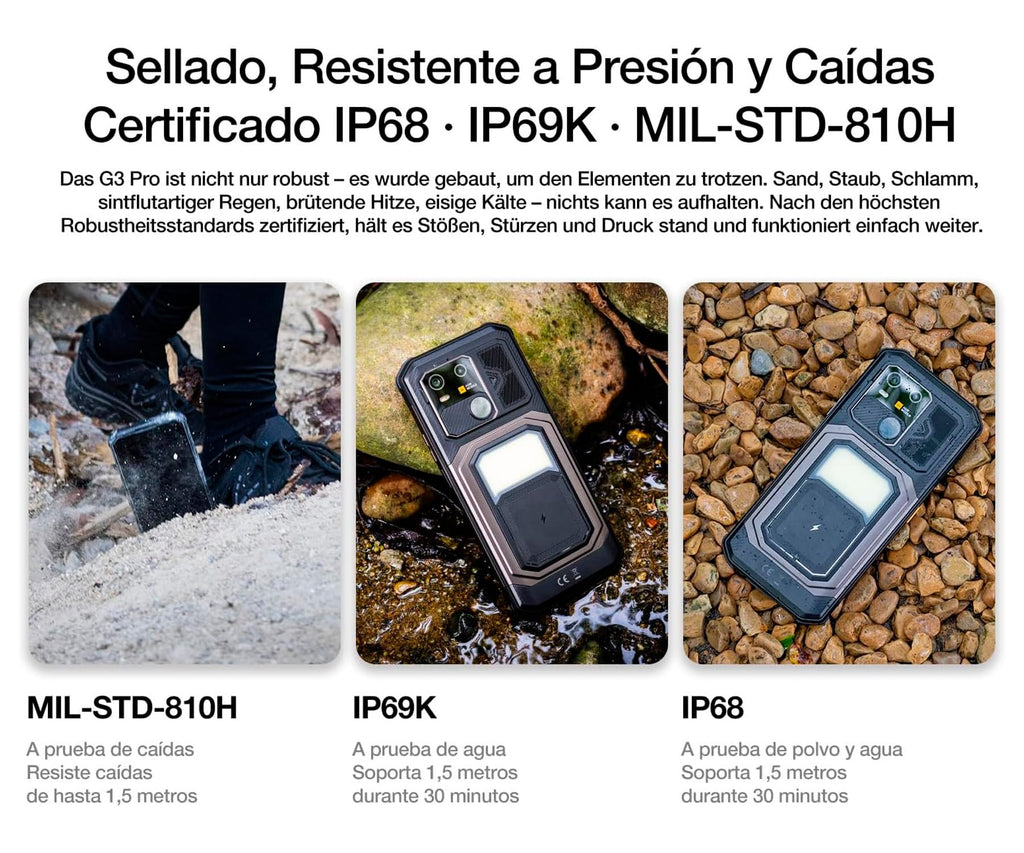 AGM G3 PRO BLACK / 12+512GB / TELÉFONO INTELIGENTE RESISTENTE CON CÁMARA TÉRMICA - detalle