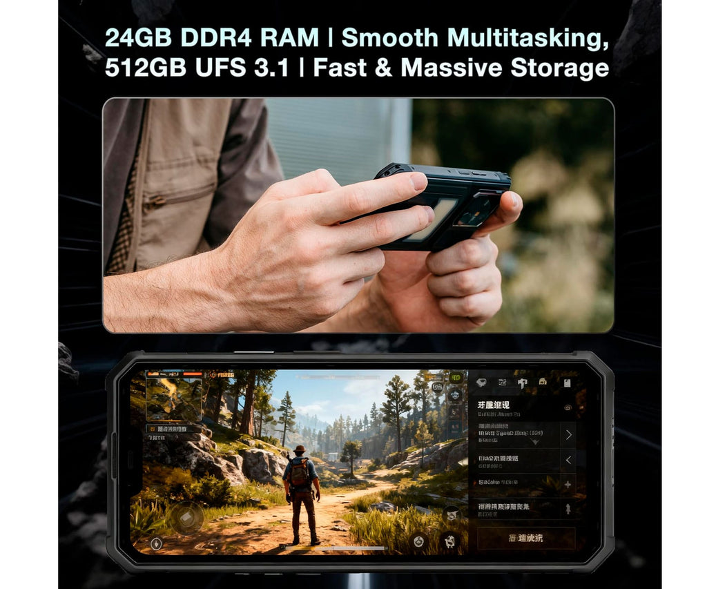 AGM G3 BLACK / 12+512GB / TELÉFONO INTELIGENTE RESISTENTE / - detalle
