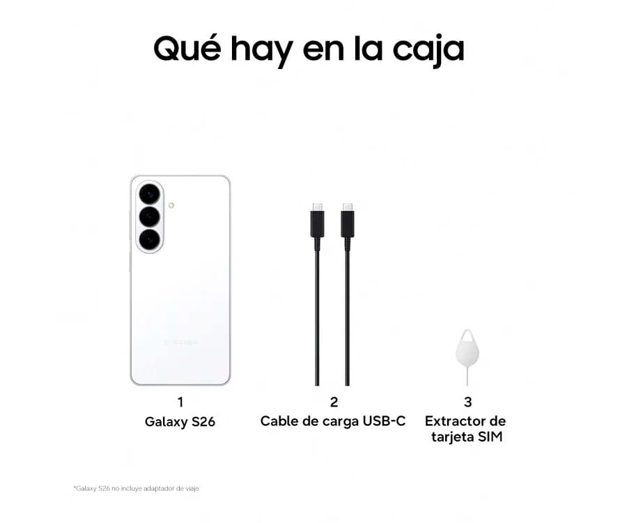 SAMSUNG GALAXY S26 WHITE / 12GB+256GB / 6.3" DYNAMIC AMOLED 120HZ FHD+ - detalle