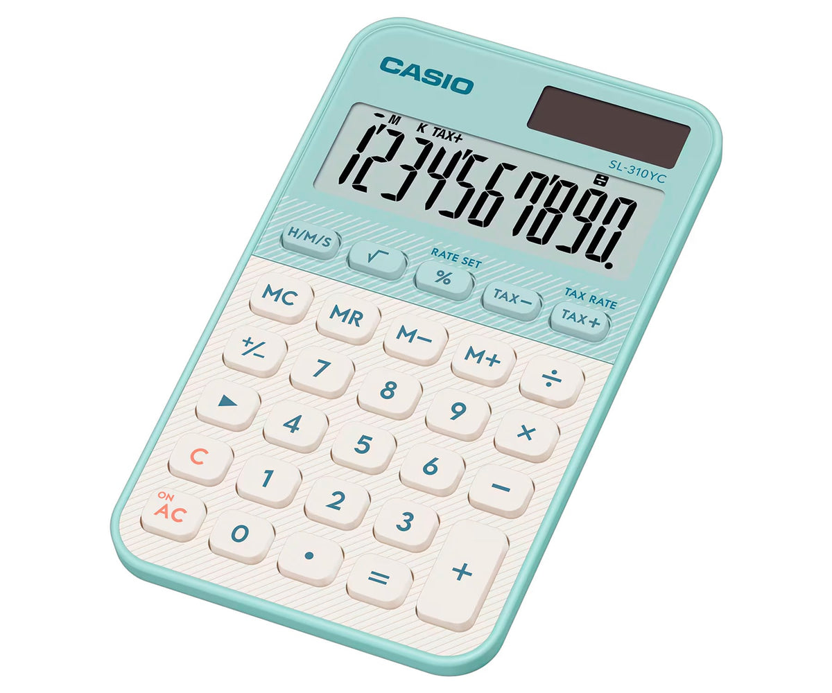 CASIO SL-310YC VERDE CLARO / CALCULADORA DE BOLSILLO - detalle