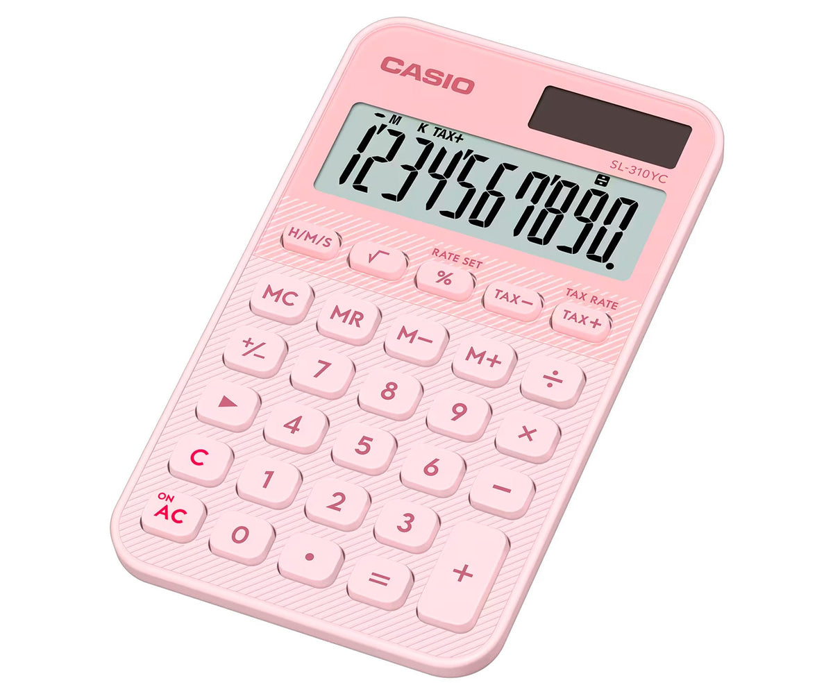 CASIO SL-310YC ROSA CLARO / CALCULADORA DE BOLSILLO - detalle