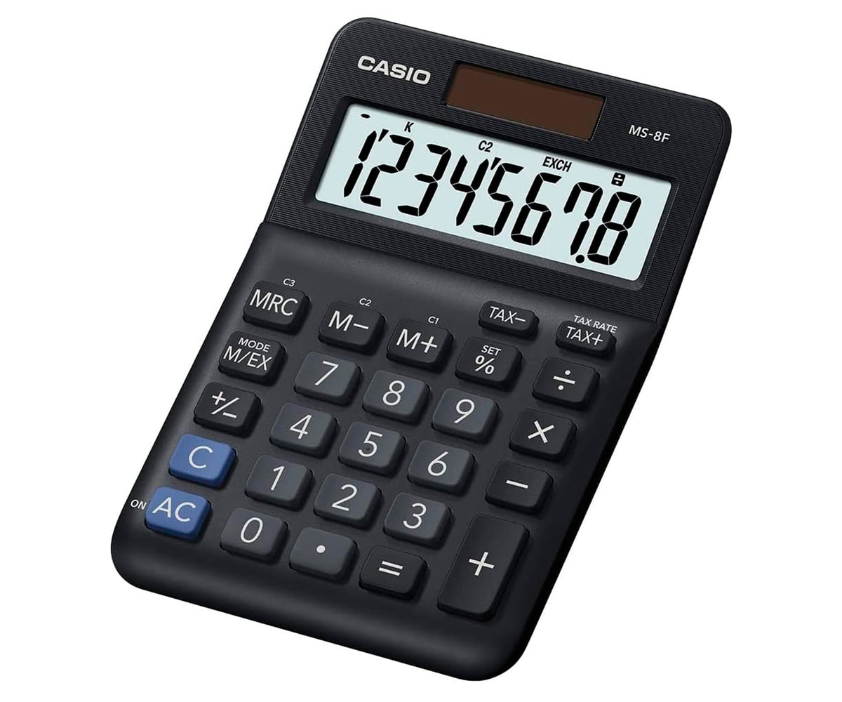 CASIO MS-8F NEGRO / CALCULADORA DE MESA - detalle
