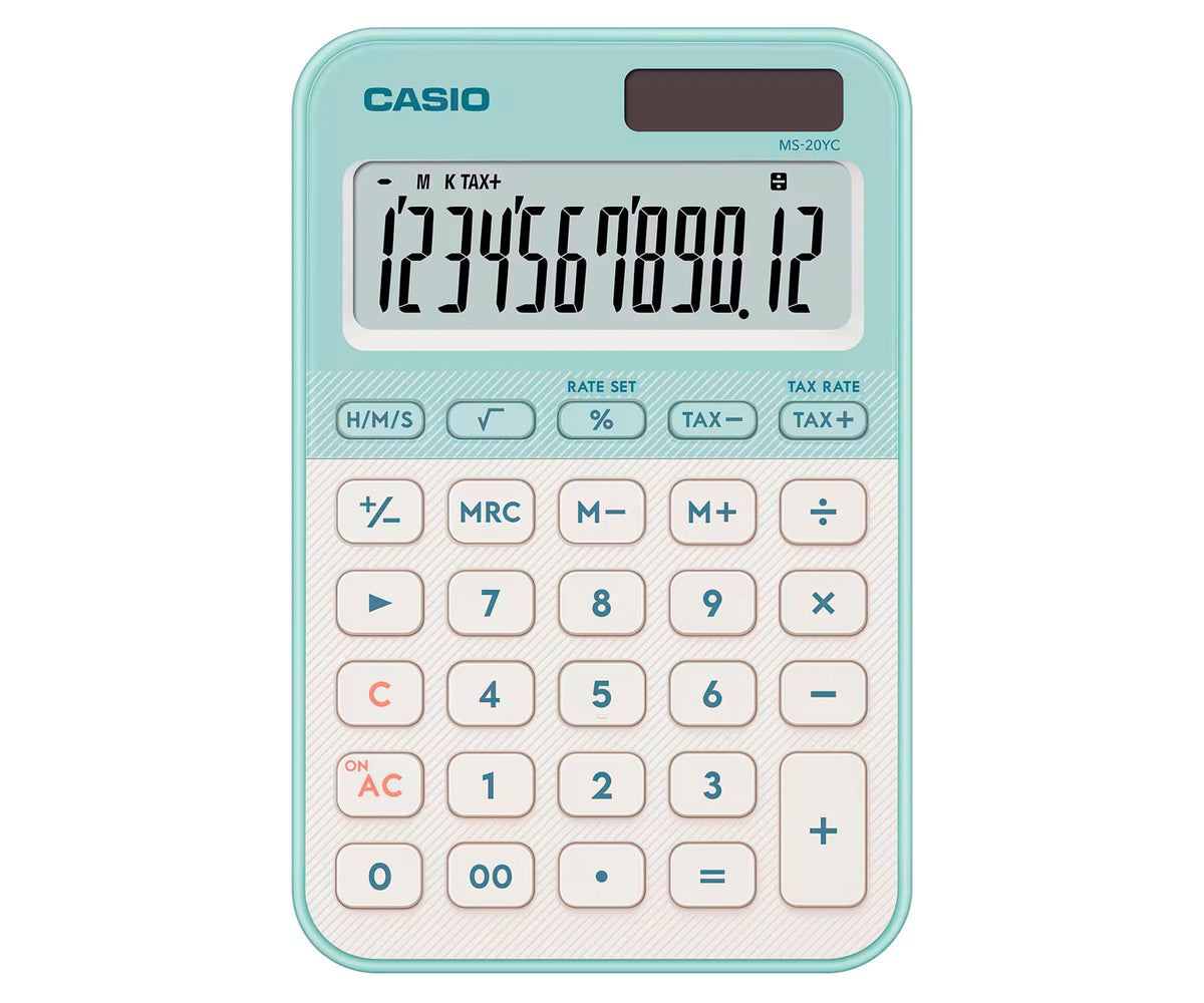 CASIO MS-20YC VERDE CLARO / CALCULADORA DE MESA