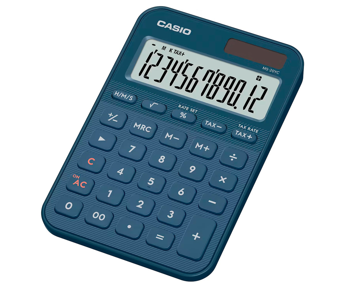 CASIO MS-20YC AZUL MARINO / CALCULADORA DE MESA - detalle