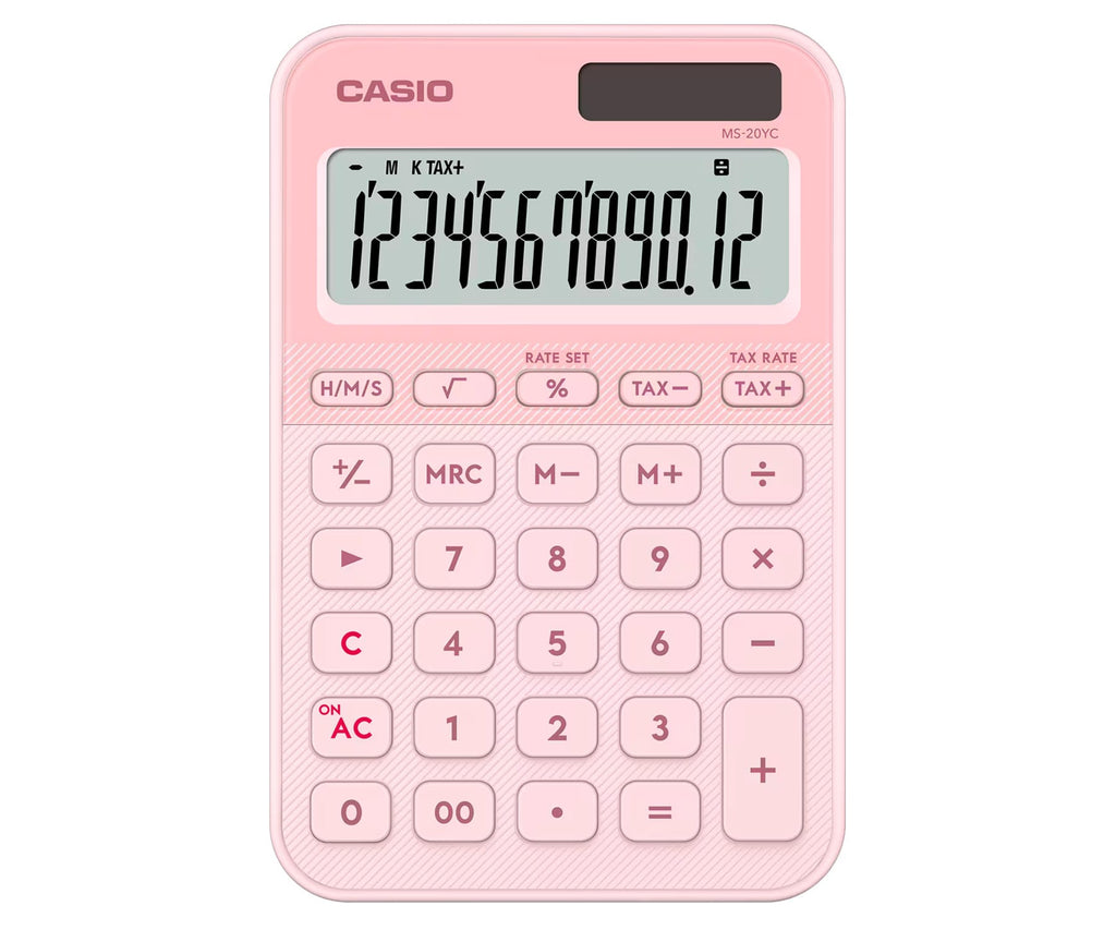 CASIO MS-20YC ROSA CLARO / CALCULADORA DE MESA