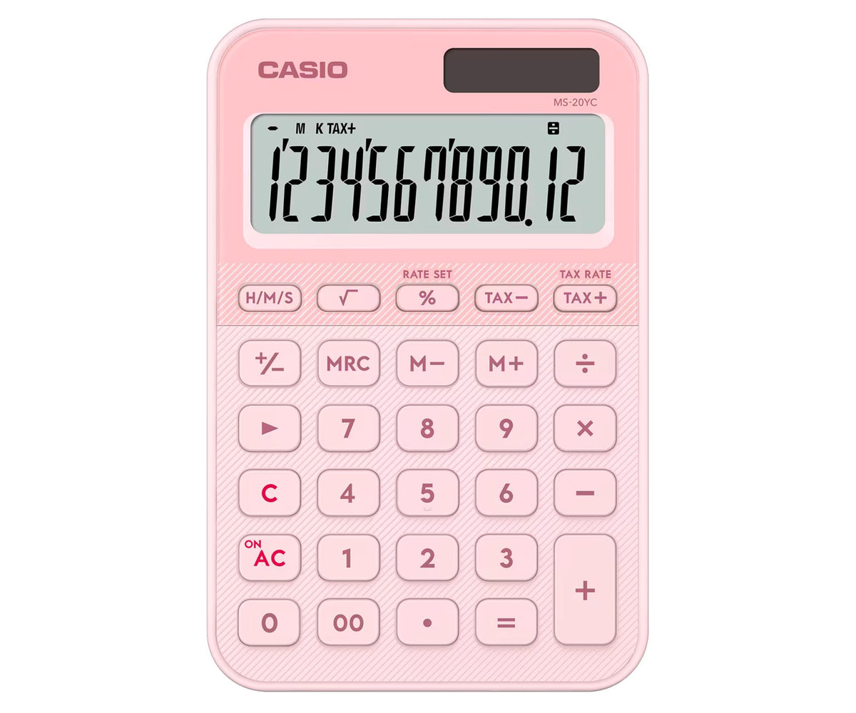 CASIO MS-20YC ROSA CLARO / CALCULADORA DE MESA