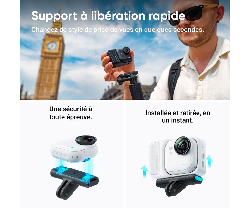 INSTA360 GO ULTRA CREATOR BUNDLE ART WHITE / VIDEOCÁMARA DEPORTIVA 4K - detalle