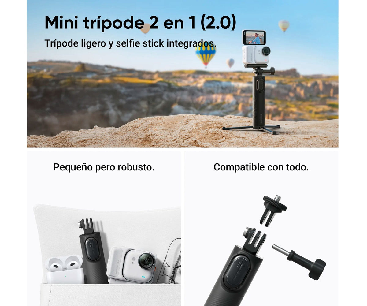 INSTA360 GO ULTRA CREATOR BUNDLE ART WHITE / VIDEOCÁMARA DEPORTIVA 4K - detalle