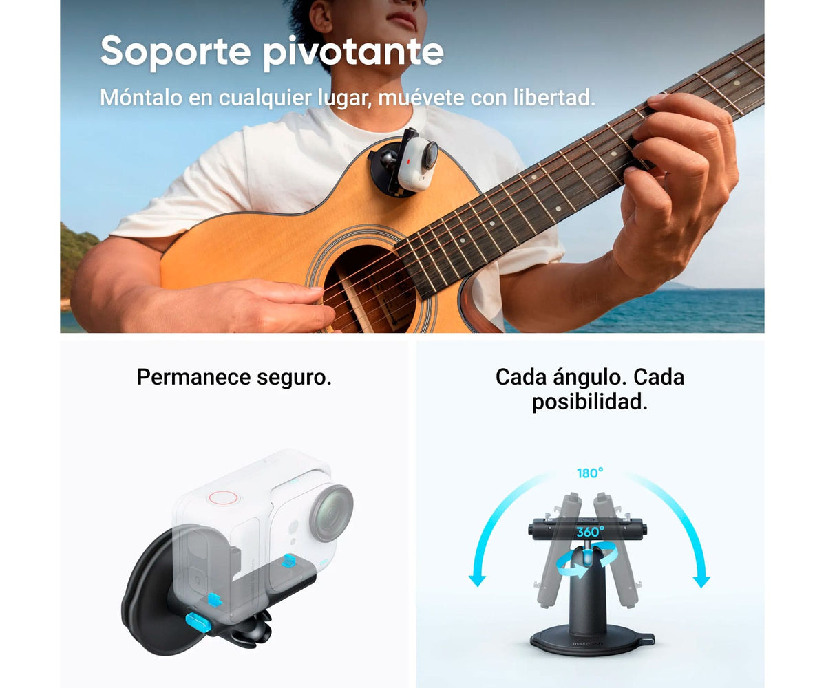 INSTA360 GO ULTRA CREATOR BUNDLE ART WHITE / VIDEOCÁMARA DEPORTIVA 4K - detalle