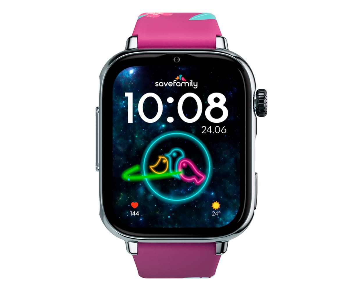 SAVEFAMILY SAVEWATCH PLUS 2 JUNIOR (+8 AÑOS) PLATA CON CORREA DE SILICONA MAUI / SMARTWATCH 4G PARA NIÑOS - detalle