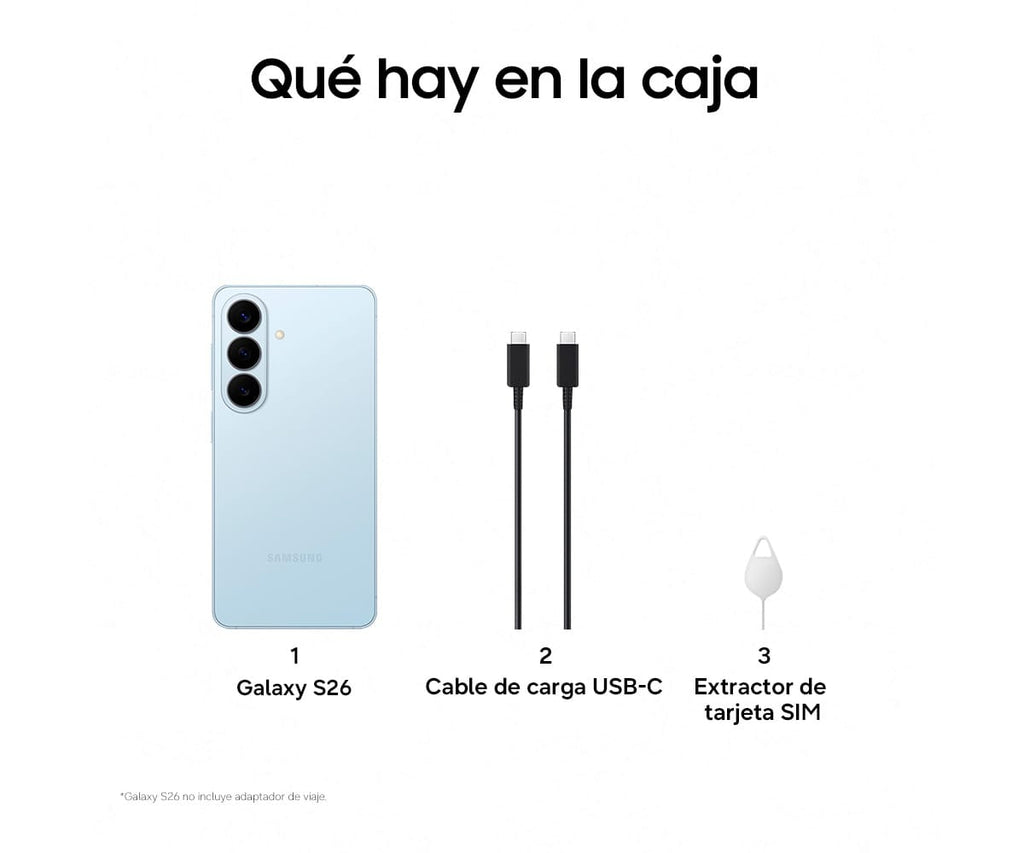 SAMSUNG GALAXY S26 SKY BLUE / 12GB+256GB / 6.3" DYNAMIC AMOLED 120HZ FHD+ - detalle