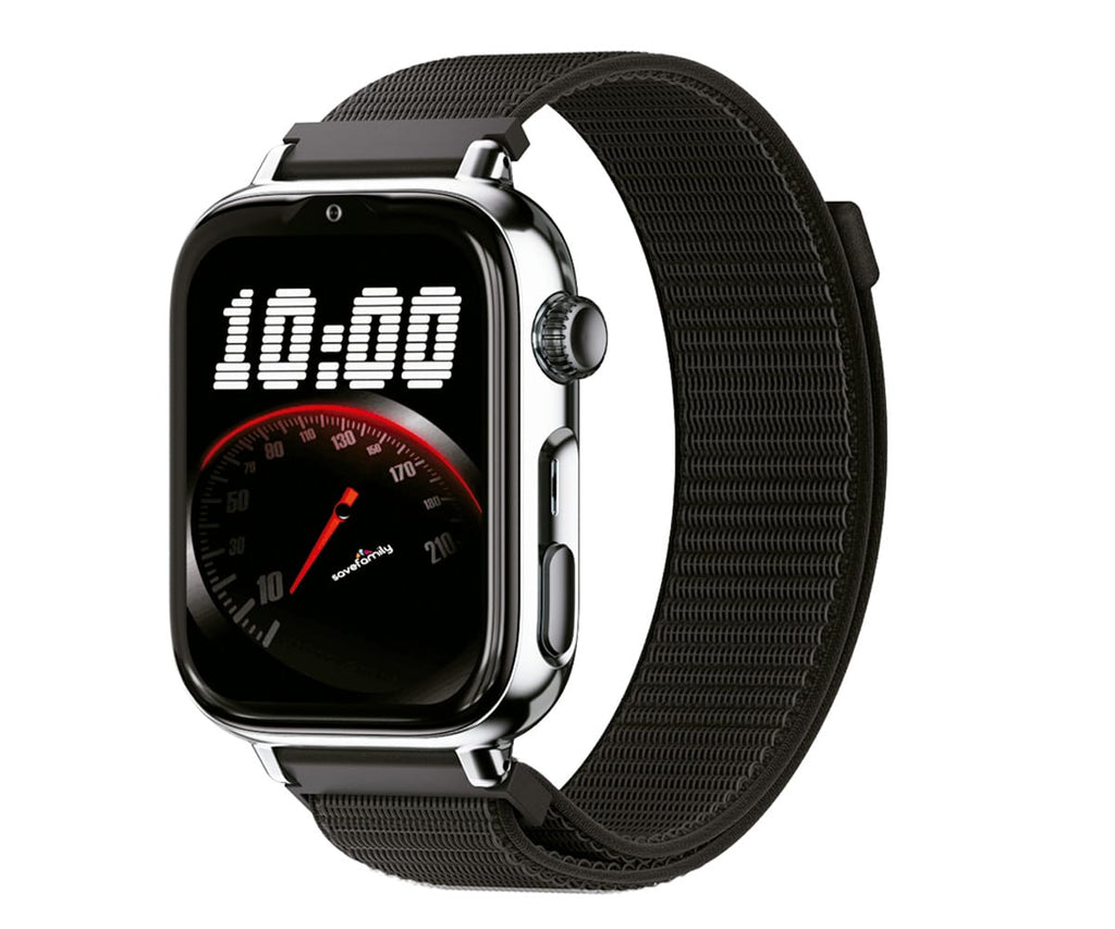 SAVEFAMILY SAVEWATCH PLUS 2 JUNIOR (+8 AÑOS) PLATA CON CORREA DE TELA BLACK NIGHT / SMARTWATCH 4G PARA NIÑOS