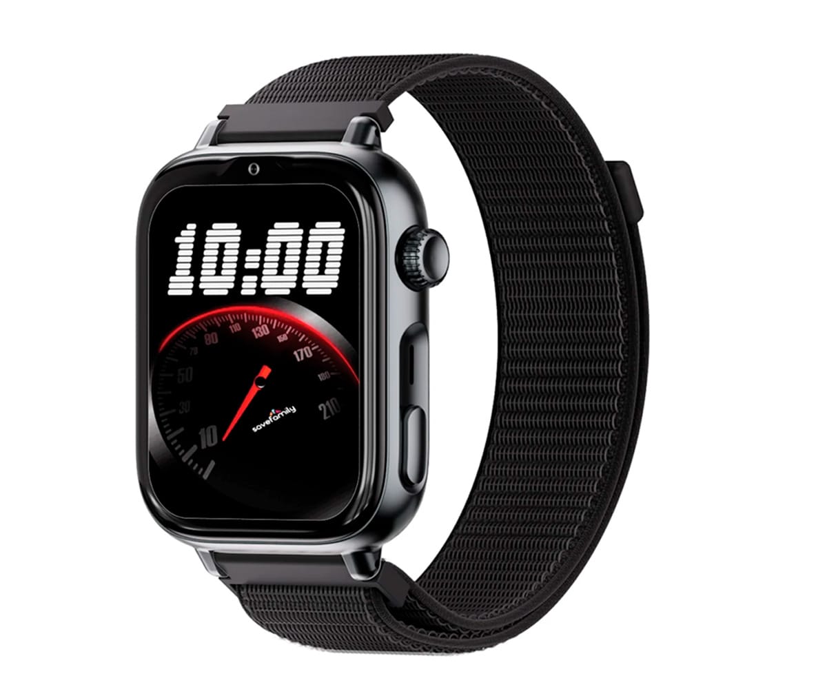 SAVEFAMILY SAVEWATCH PLUS 2 JUNIOR (+8 AÑOS) NEGRO CON CORREA DE TELA BLACK NIGHT / SMARTWATCH 4G PARA NIÑOS