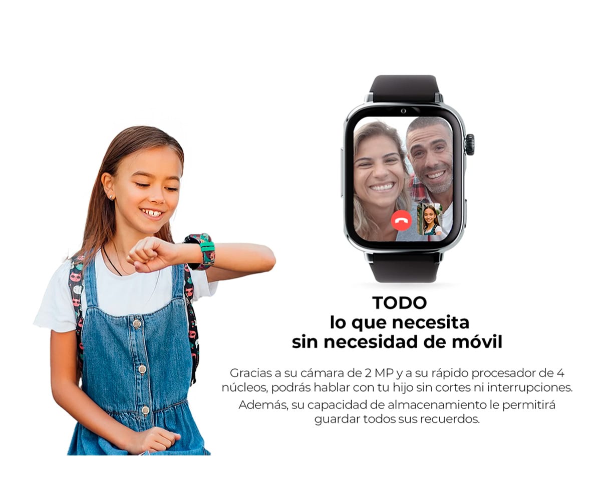 SAVEFAMILY SAVEWATCH PLUS 2 JUNIOR (+8 AÑOS) BLANCO CON CORREA DE TELA OCEAN / SMARTWATCH 4G PARA NIÑOS - detalle