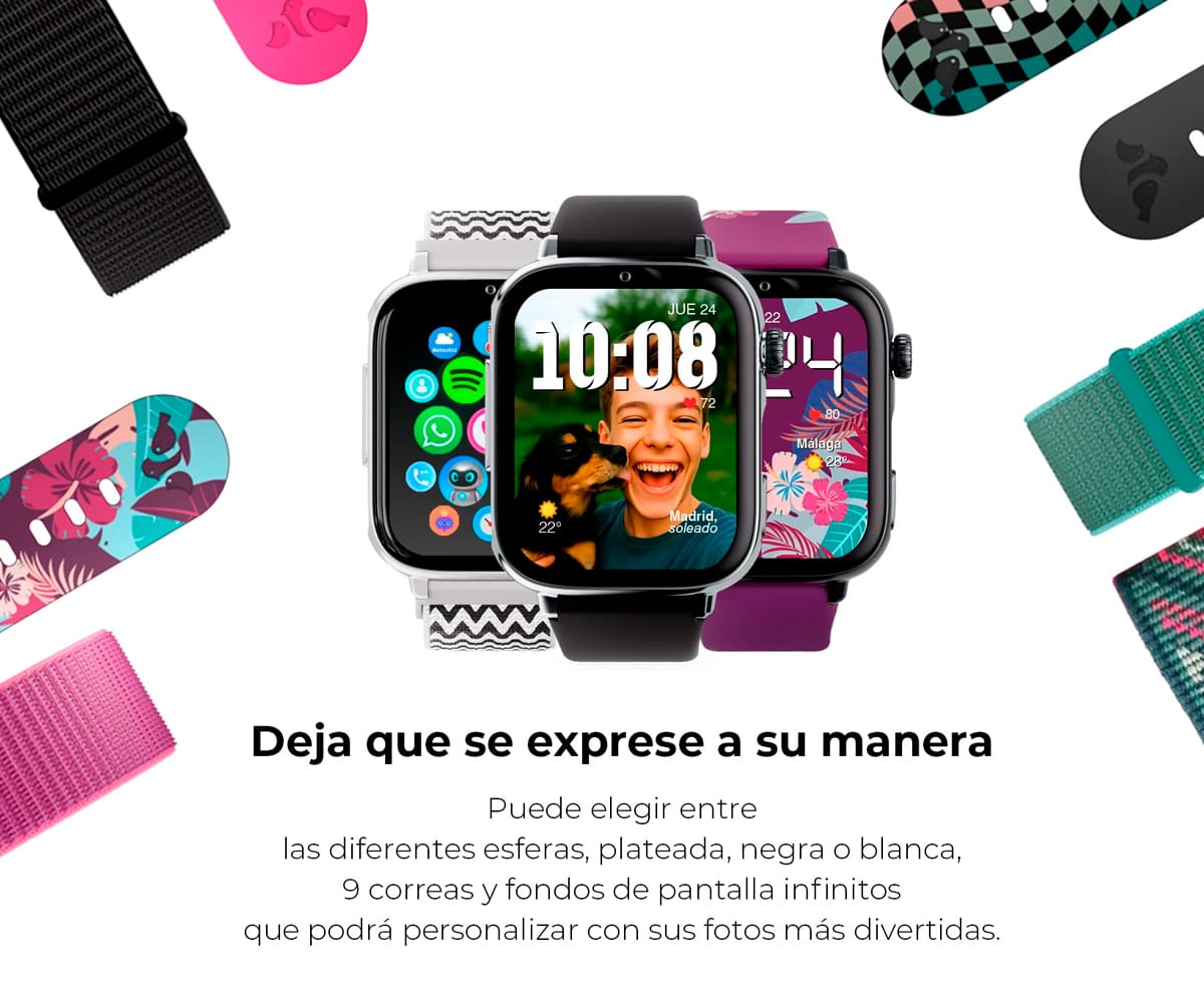 SAVEFAMILY SAVEWATCH PLUS 2 JUNIOR (+8 AÑOS) BLANCO CON CORREA DE TELA OCEAN / SMARTWATCH 4G PARA NIÑOS - detalle