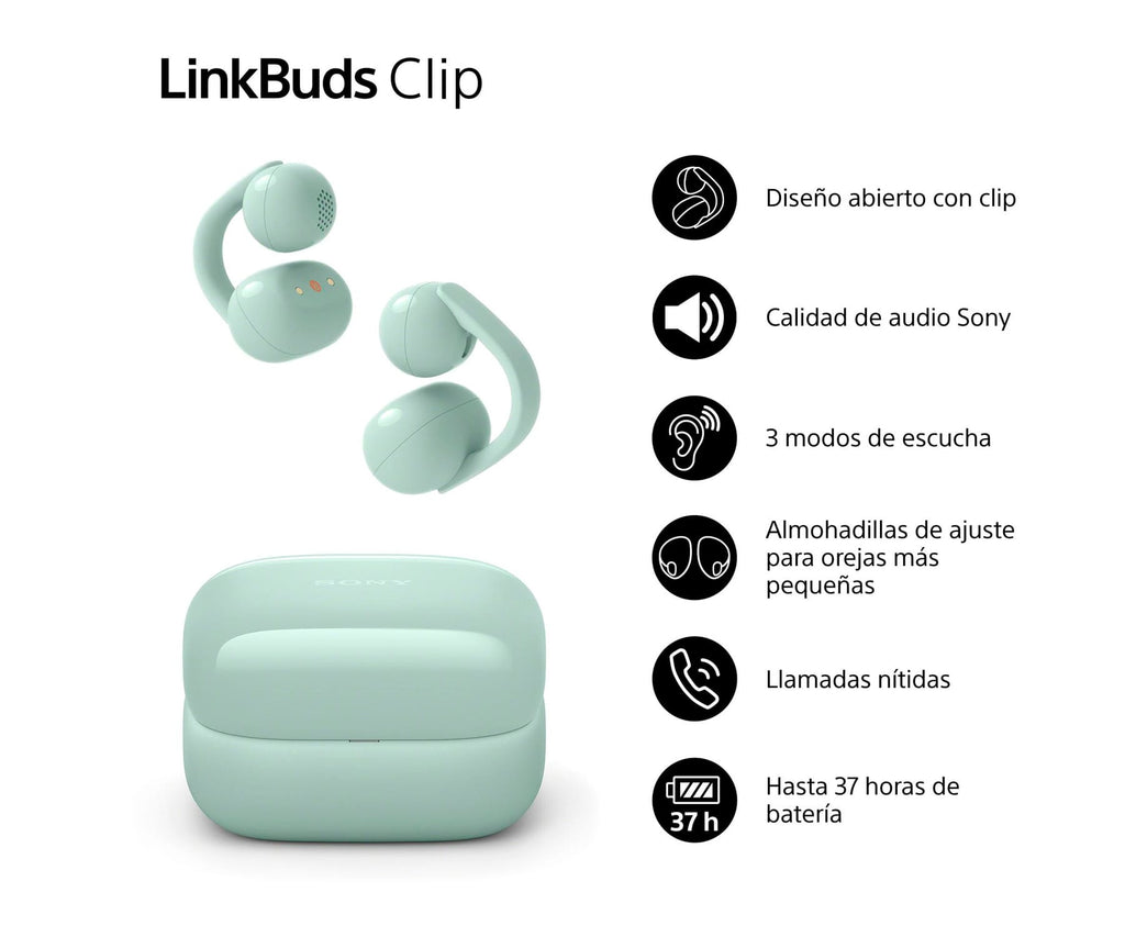 SONY LINKBUDS CLIP VERDE / AURICULARES INEAR TRUE WIRELESS - detalle