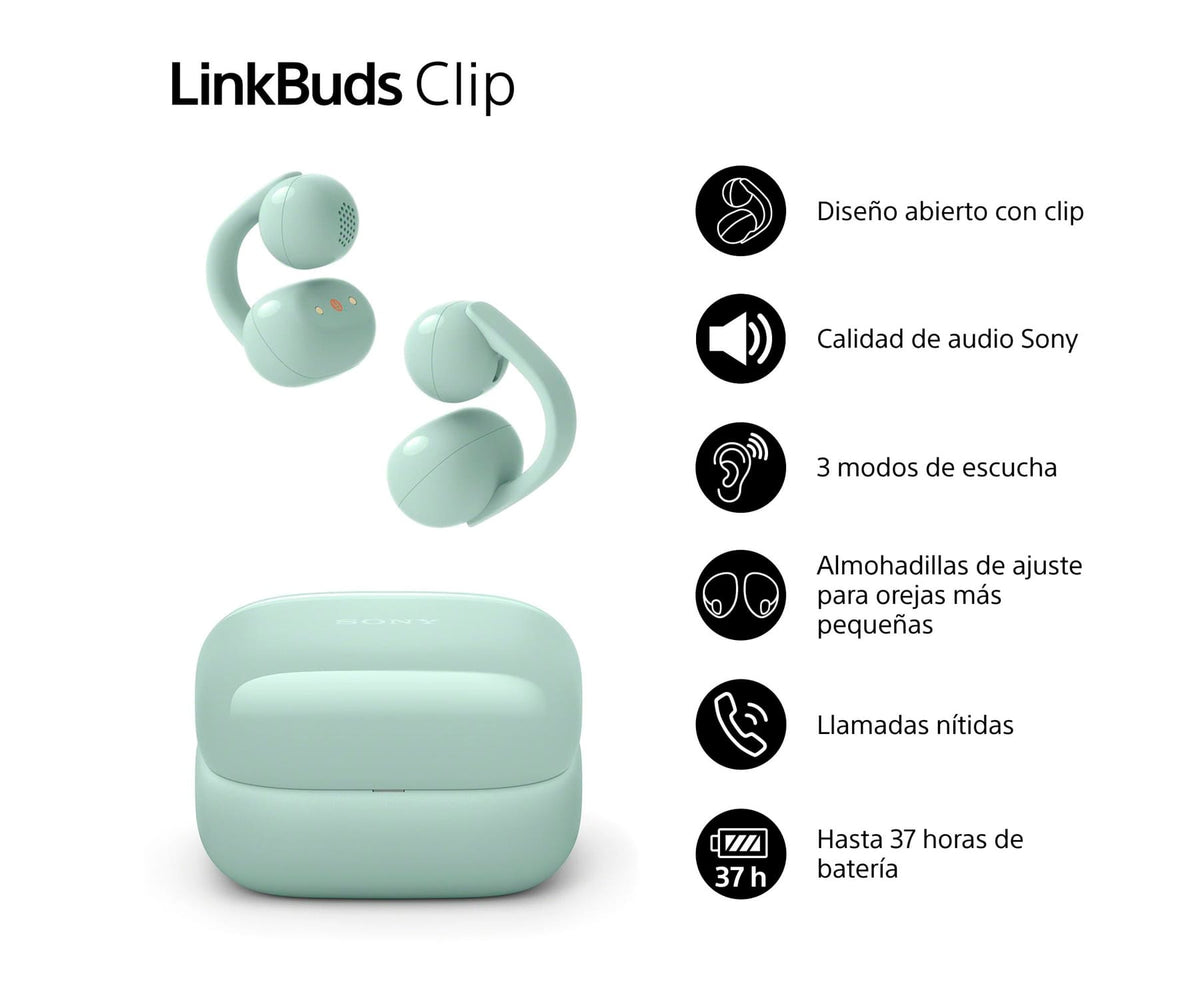SONY LINKBUDS CLIP VERDE / AURICULARES INEAR TRUE WIRELESS - detalle