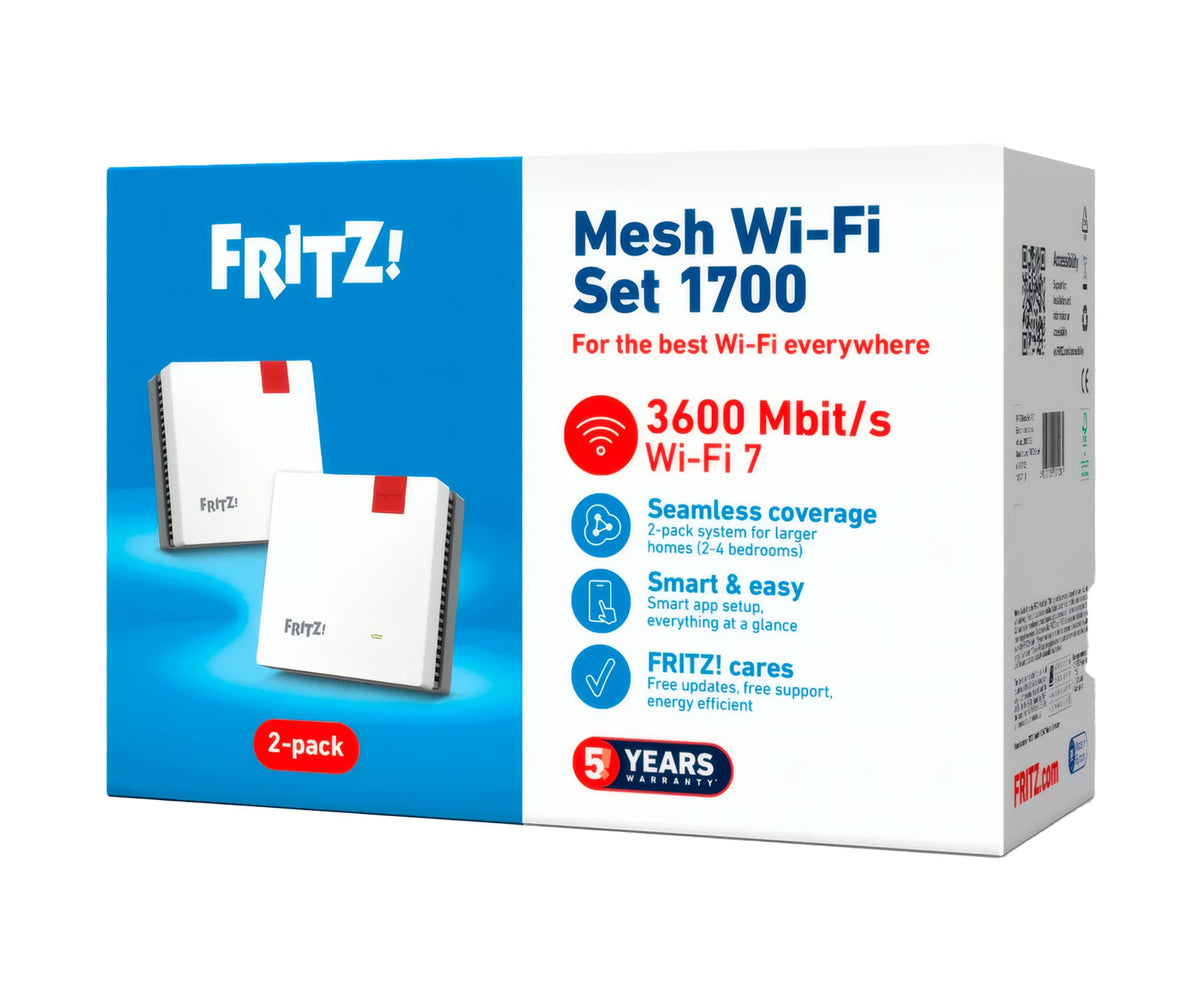 FRITZ! MESH SET 1700 BLANCO / SET DE 2 REPETIDORES WI-FI - detalle