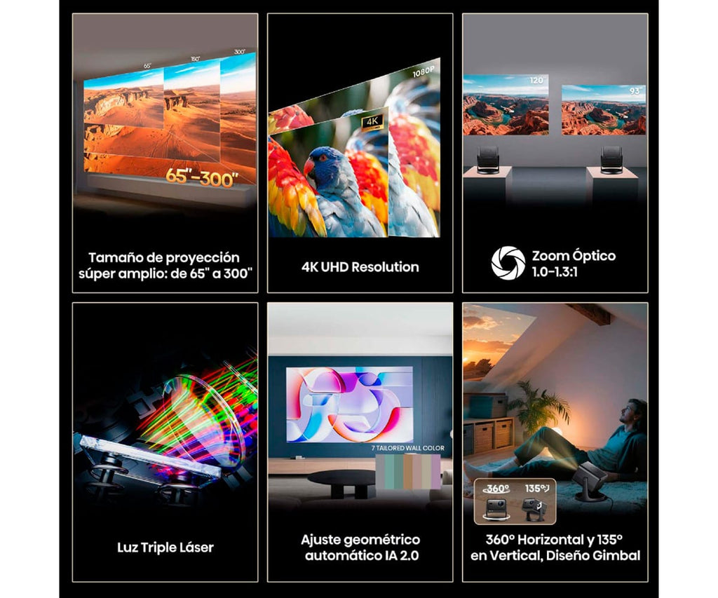 HISENSE C3 GRIS METALIZADO / PROYECTOR LÁSER TRICHROMA UHD 4K - detalle