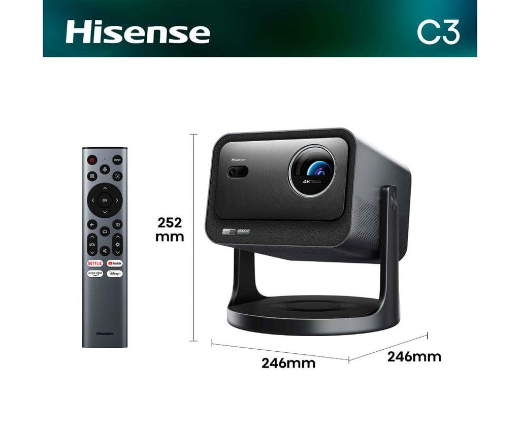 HISENSE C3 GRIS METALIZADO / PROYECTOR LÁSER TRICHROMA UHD 4K - detalle