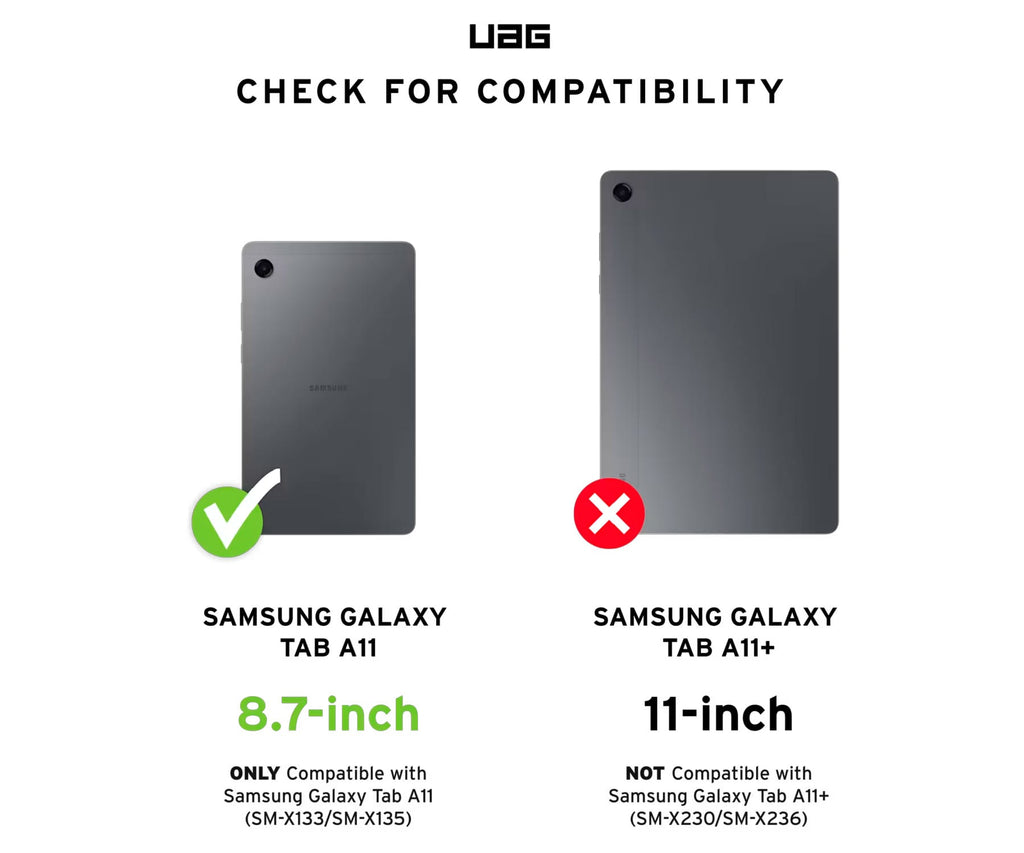 UAG FUNDA SCOUT NEGRO / FUNDA PROTECTORA SAMSUNG GALAXY TAB A11 - detalle