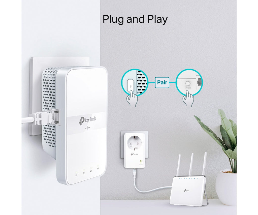 TP-LINK TL-WPA7617 KIT BLANCO / KIT DE ADAPTADORES POWERLINE AV1000 + WI-FI 5 AC1200 - detalle