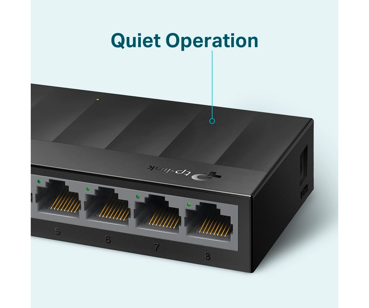 TP-LINK LS1008G NEGRO / SWITCH DE ESCRITORIO DE 8 PUERTOS 10/100/1000MBPS - detalle