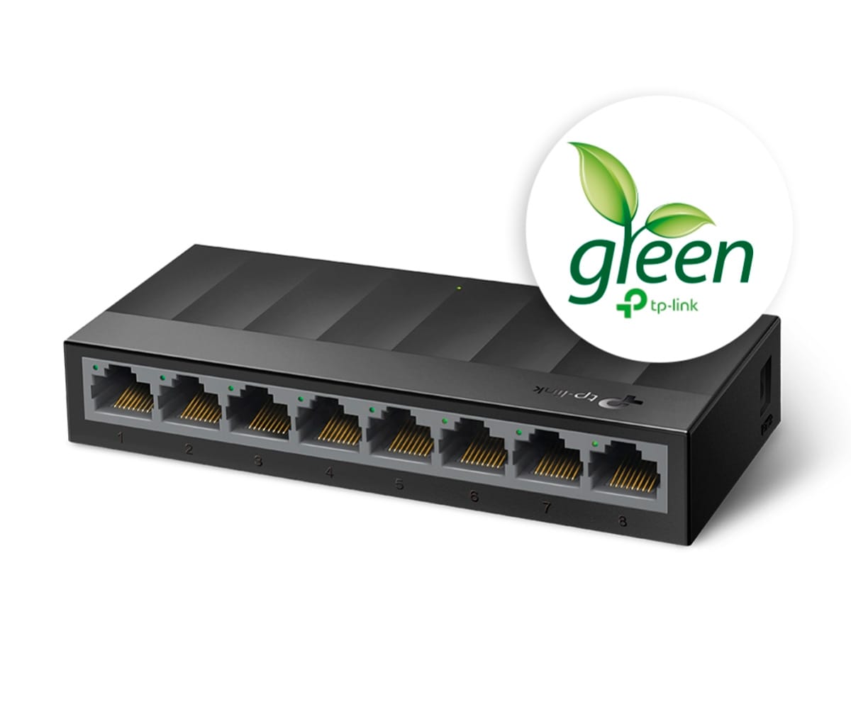 TP-LINK LS1008G NEGRO / SWITCH DE ESCRITORIO DE 8 PUERTOS 10/100/1000MBPS - detalle