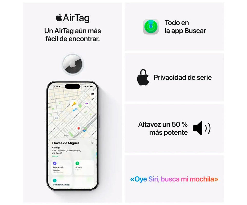 APPLE AIRTAG (SEGUNDA GENERACIÓN) BLANCO / LOCALIZADOR DE OBJETOS - detalle