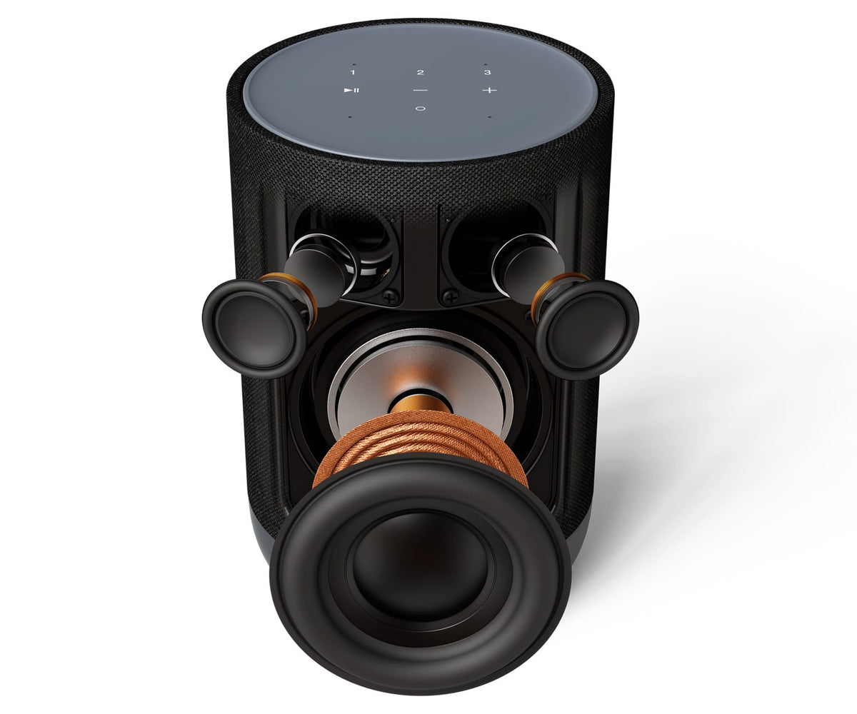 DENON HOME 200 BLACK / ALTAVOZ INTELIGENTE INALÁMBRICO CON TECNOLOGÍA HEOS Y SONIDO DOLBY ATMOS. - detalle
