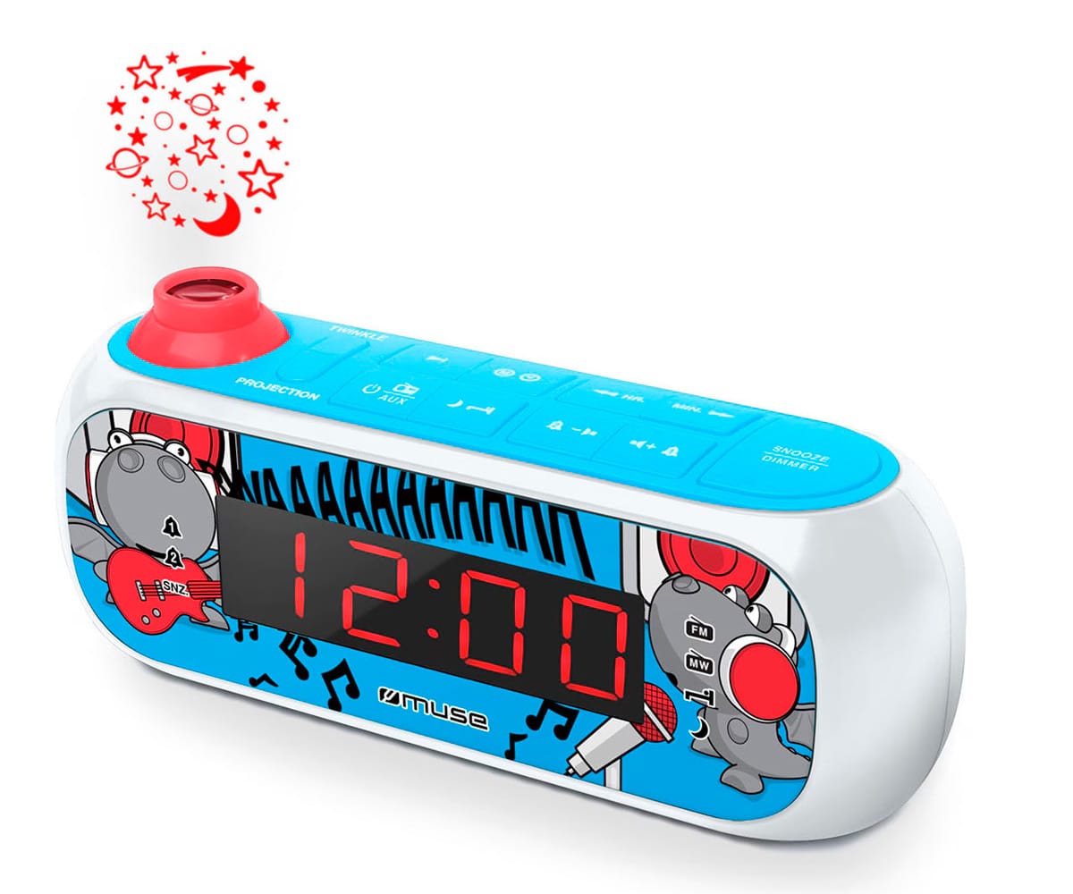 MUSE M-167KDB AZUL / RADIO RELOJ CON PROYECTOR
