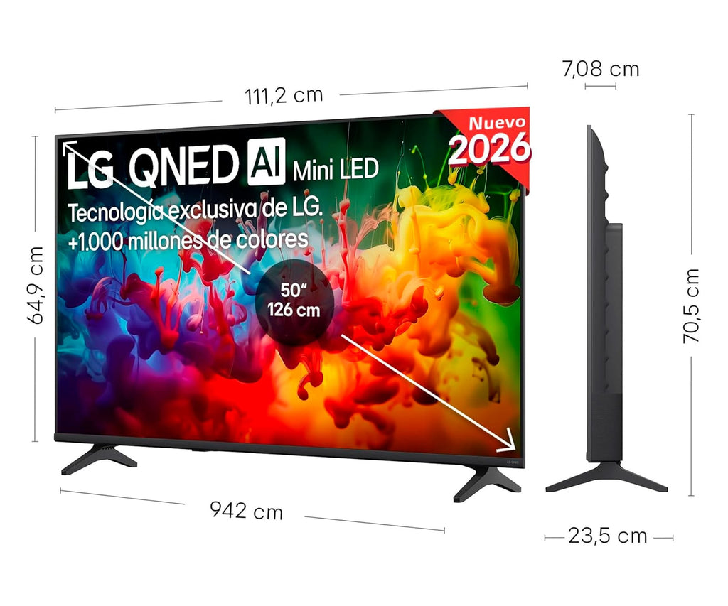 LG QNED AI QNED70 / TELEVISOR SMART TV 50" MINI LED 4K - detalle