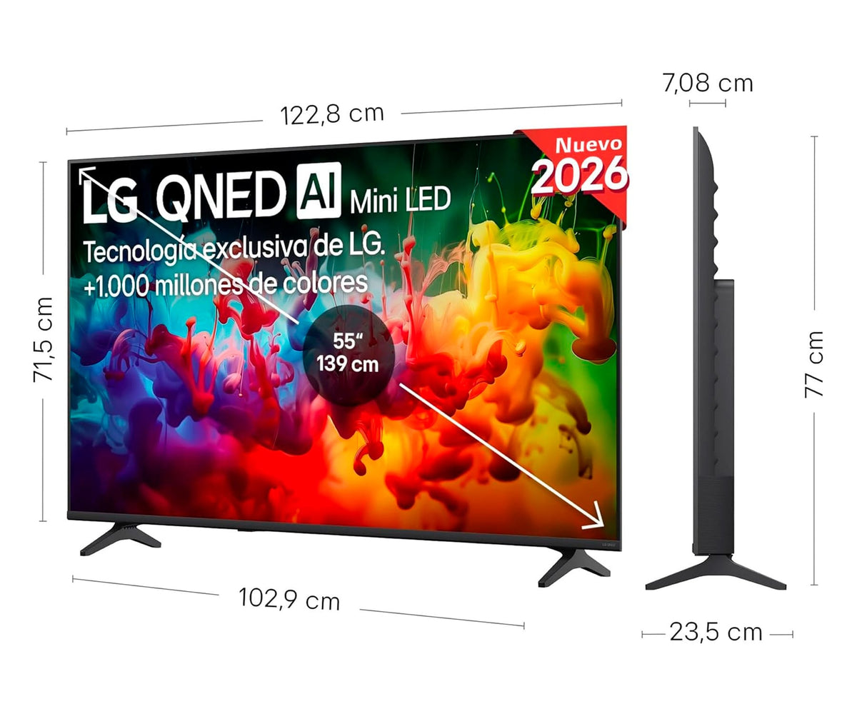 LG QNED AI QNED70 / TELEVISOR SMART TV 55" MINI LED 4K - detalle