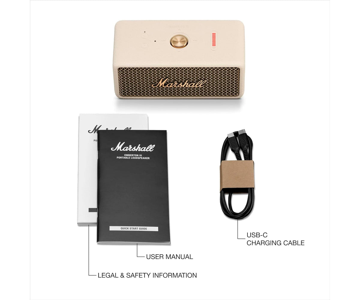 MARSHALL EMBERTON III CREAM / ALTAVOZ BLUETOOTH - detalle