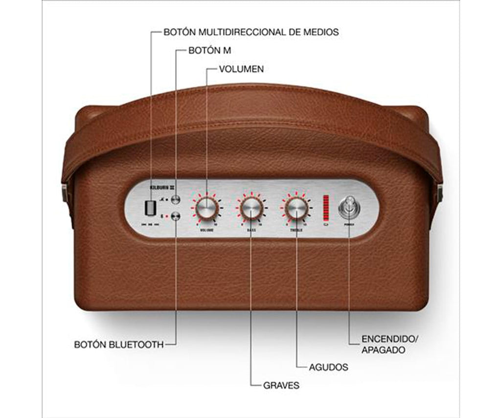MARSHALL KILBURN III BROWN / ALTAVOZ PORTÁTIL - detalle
