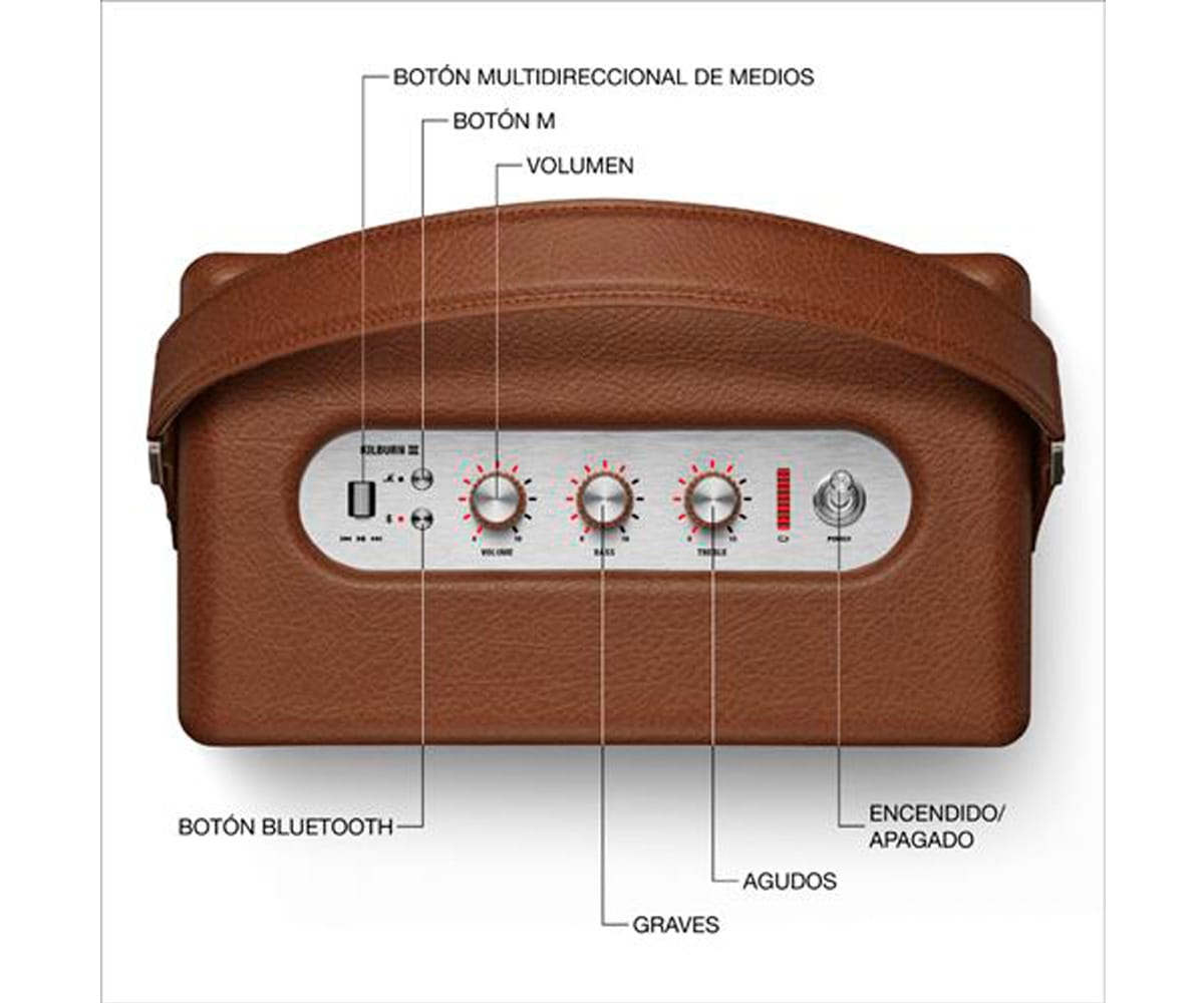MARSHALL KILBURN III BROWN / ALTAVOZ PORTÁTIL - detalle