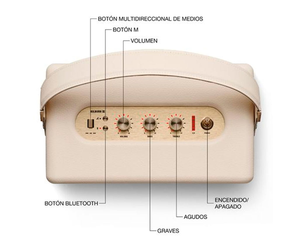 MARSHALL KILBURN III CREAM / ALTAVOZ PORTÁTIL - detalle