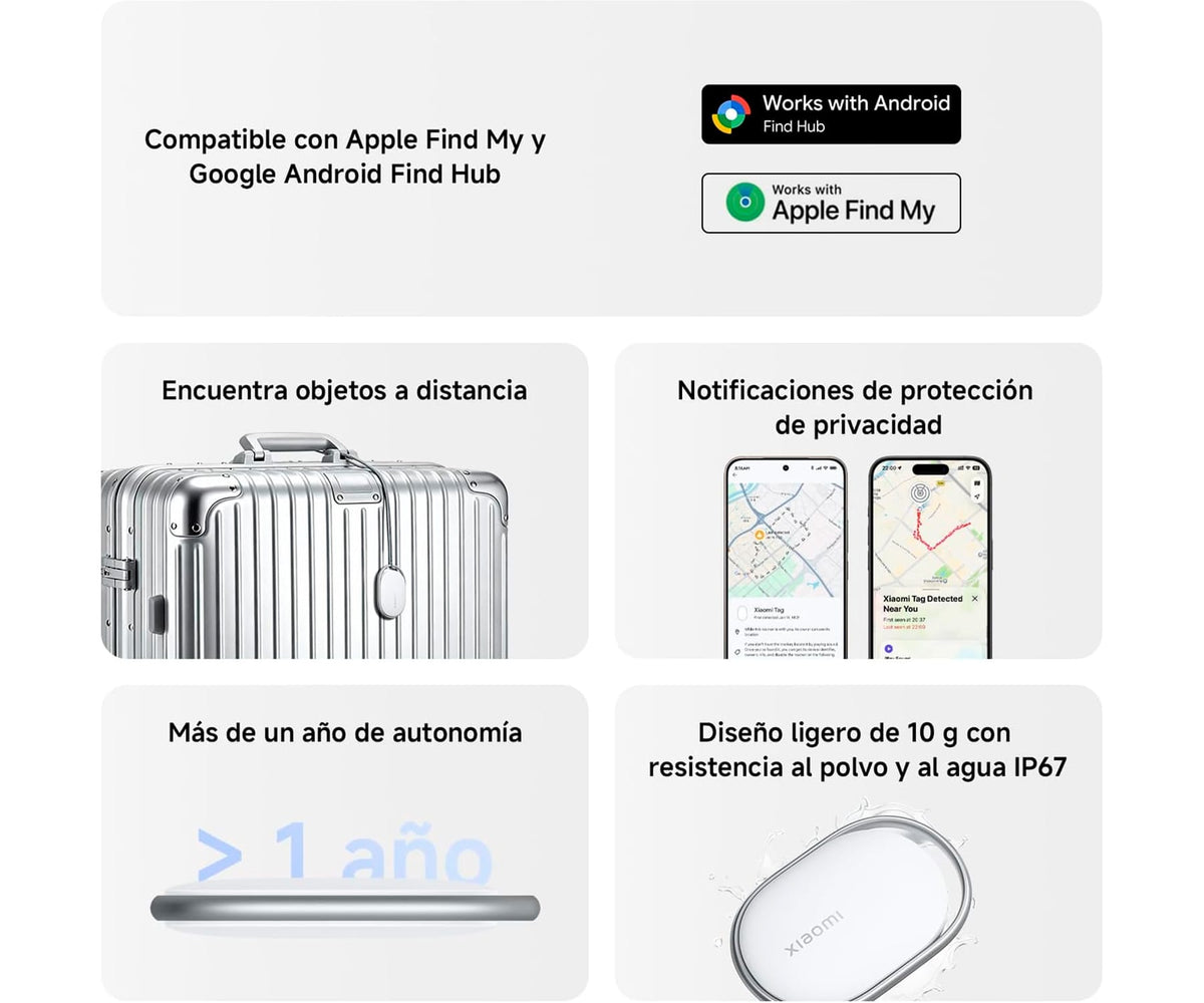 XIAOMI TAG BLANCO / LOCALIZADOR GPS / PACK DE 4 - detalle