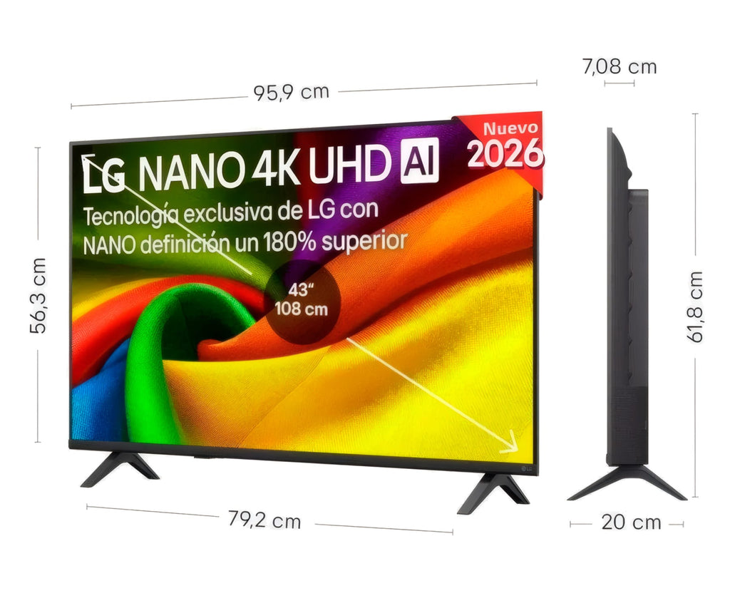 LG NANO 4K UHD AI / TELEVISOR SMART TV 43" NANOCELL 4K UHD - detalle