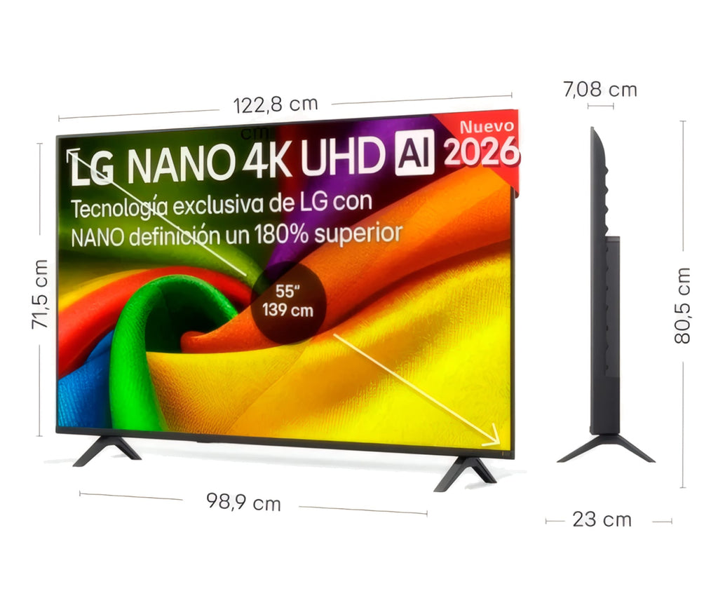 LG NANO 4K UHD AI / TELEVISOR SMART TV 55" NANOCELL 4K UHD - detalle