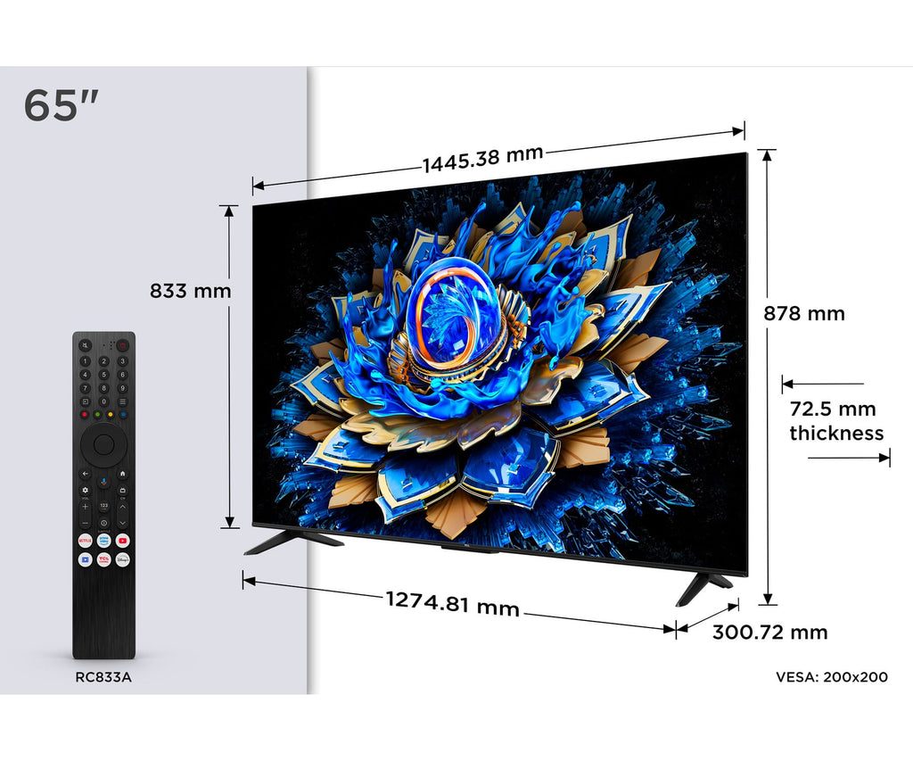 TCL 65T69C NEGRO / TELEVISOR SMART TV 65" QLED UHD 4K HDR - detalle