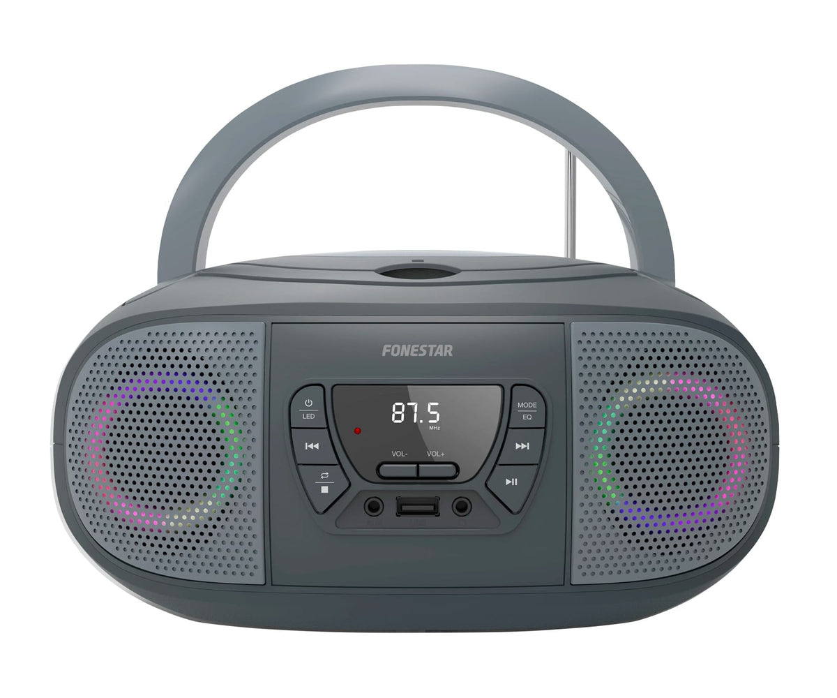 FONESTAR BOOM-GO-G GRIS / RADIO CD CON EFECTOS LUMINOSOS