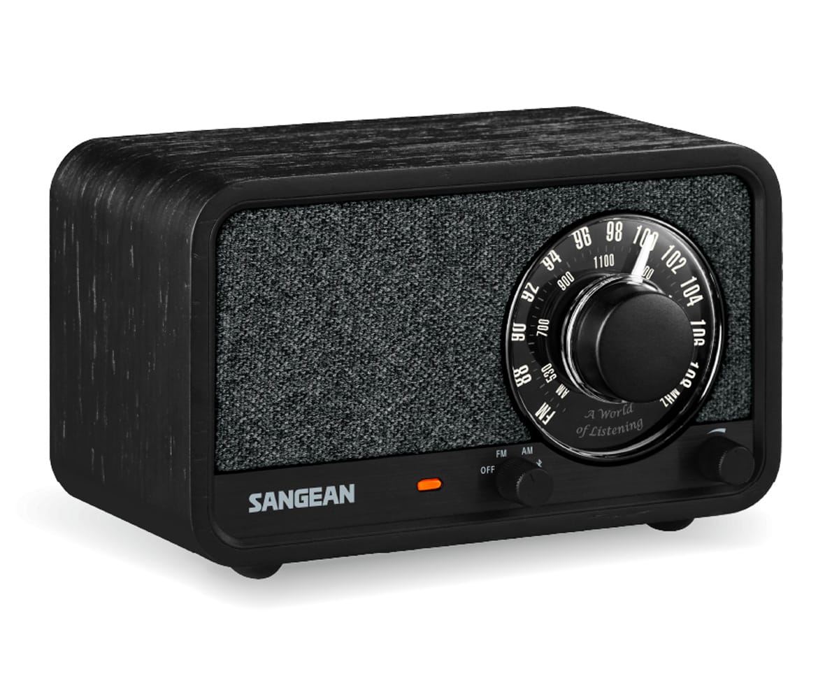 SANGEAN WR-8 ROBLE DE MEDIANOCHE / RADIO ANALÓGICA DE MADERA CON AM / FM / BLUETOOTH - detalle