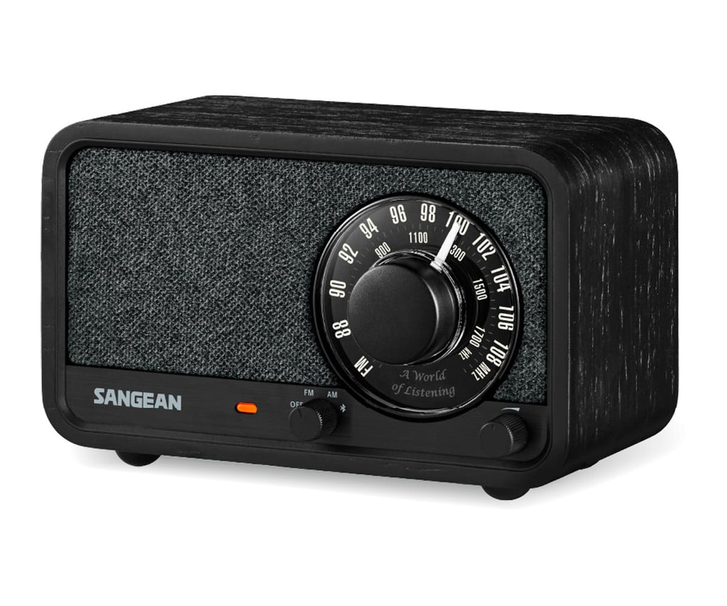 SANGEAN WR-8 ROBLE DE MEDIANOCHE / RADIO ANALÓGICA DE MADERA CON AM / FM / BLUETOOTH - detalle