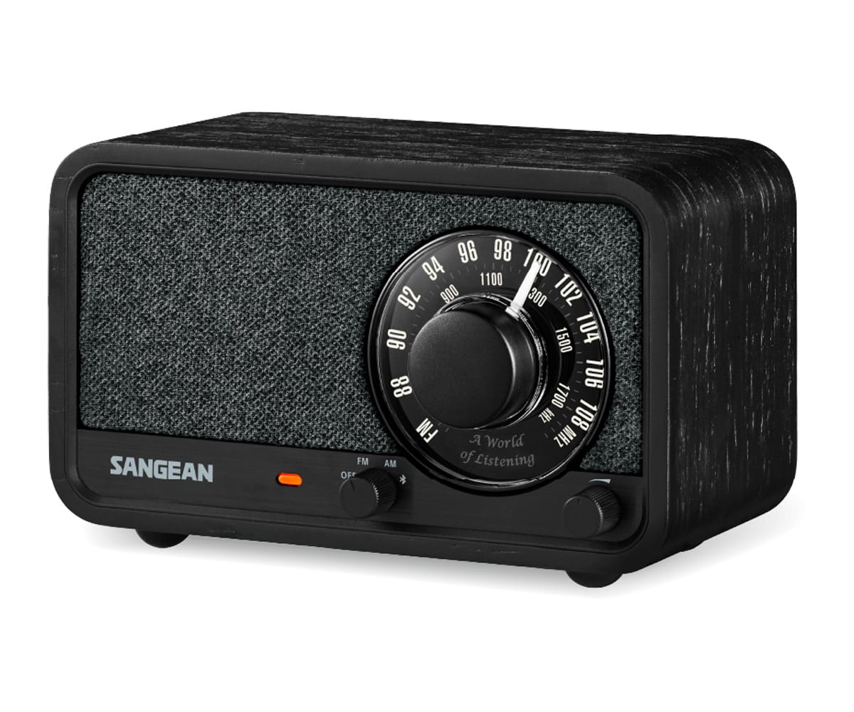 SANGEAN WR-8 ROBLE DE MEDIANOCHE / RADIO ANALÓGICA DE MADERA CON AM / FM / BLUETOOTH - detalle