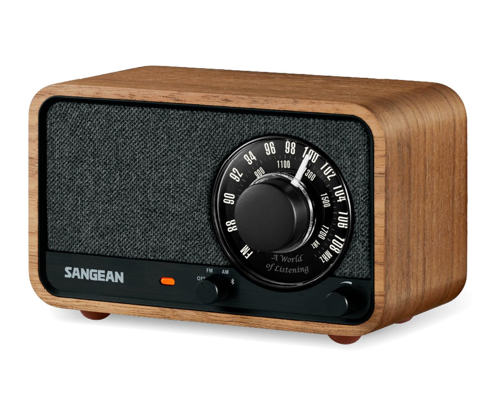 SANGEAN WR-8 NOGAL VINTAGE / RADIO ANALÓGICA DE MADERA CON AM / FM / BLUETOOTH - detalle
