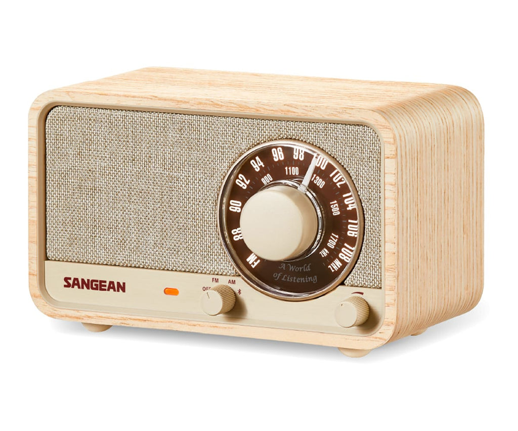 SANGEAN WR-8 FRESNO BLANCO / RADIO ANALÓGICA DE MADERA CON AM / FM / BLUETOOTH - detalle